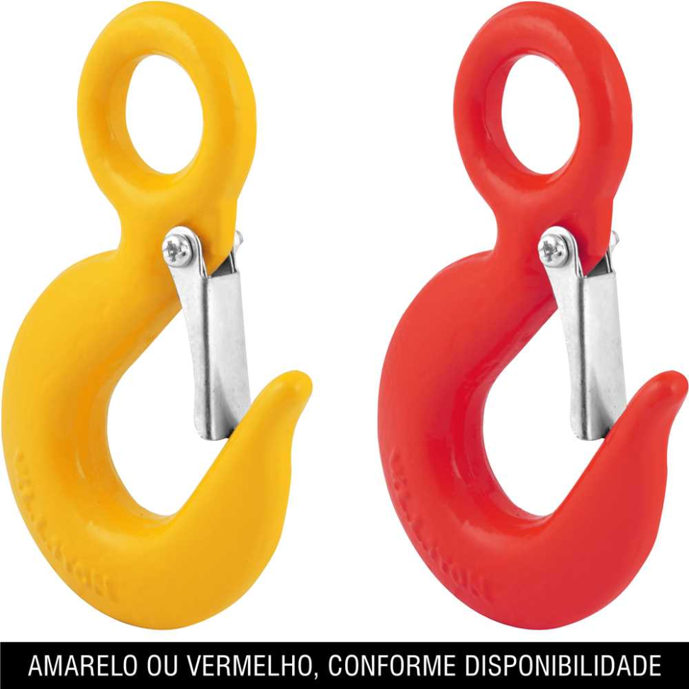 Gancho de Aço Vonder Olhal e Trava 1,0 Tonelada 5/16"