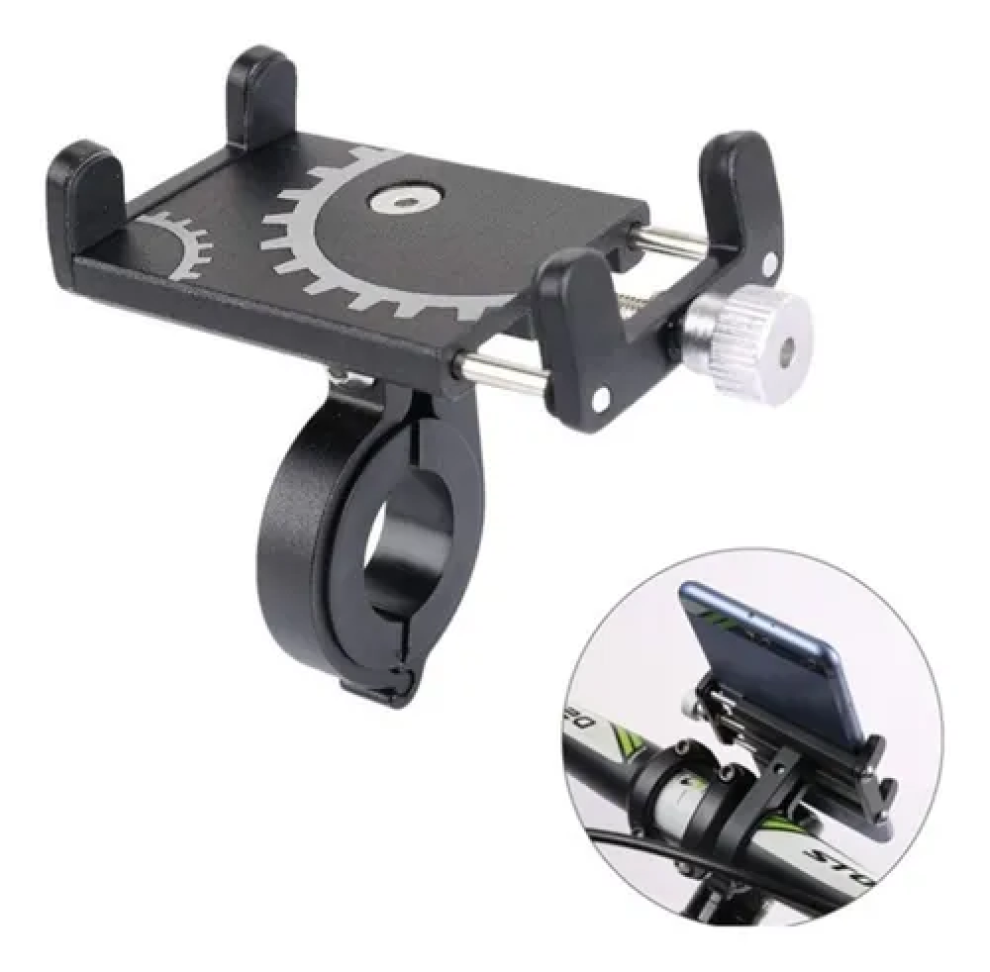 Suporte de Alumínio Universal Celular Bike e Moto