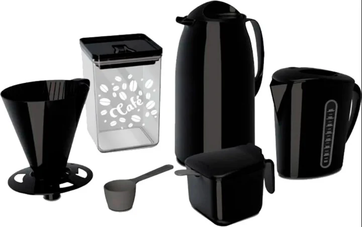 Kit Café 6 Peças Unitermi Super Pratico Cores Sortidas