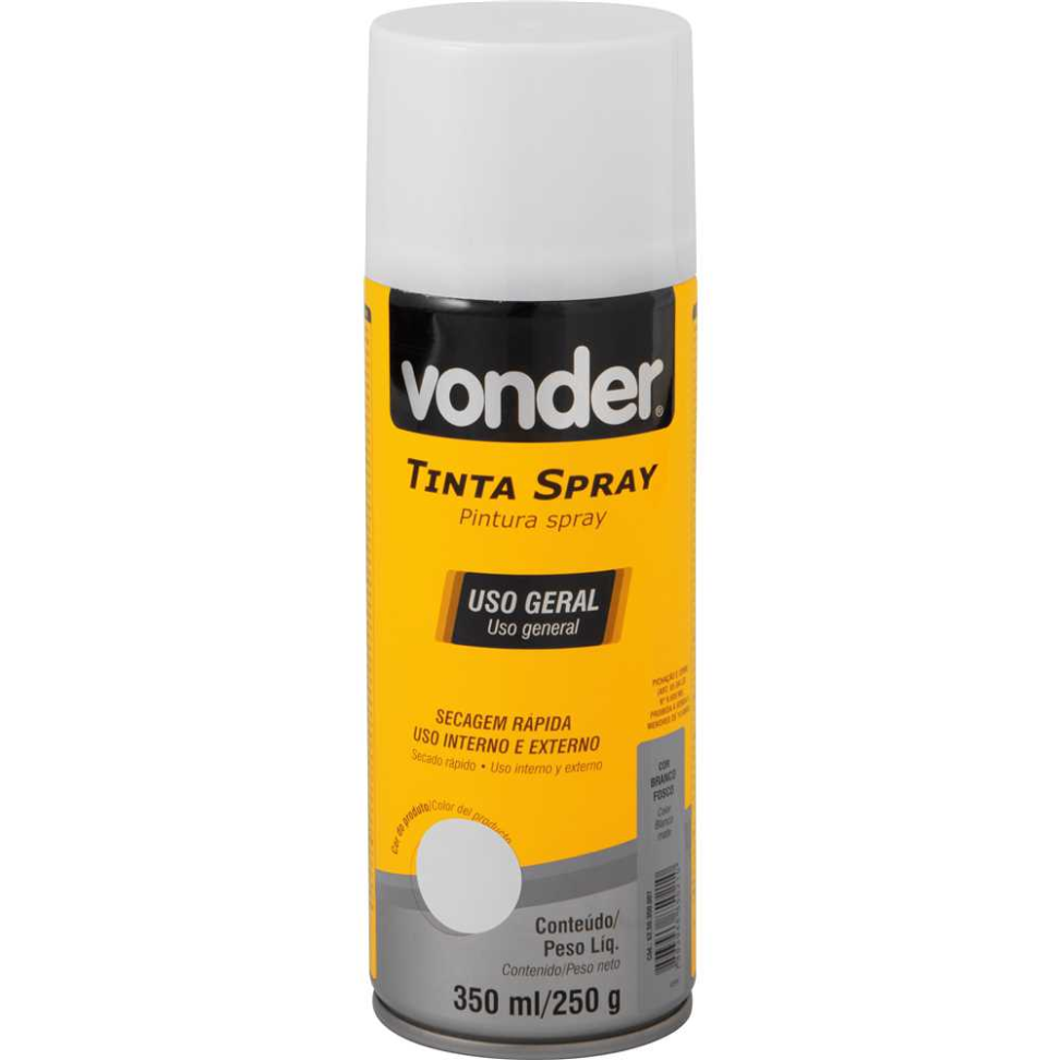 Tinta Spray Vonder Branco Fosco 350ml