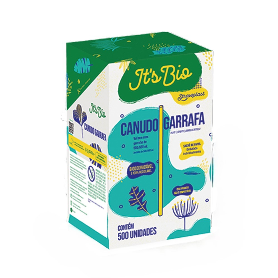 Canudo Its Bio Garrafa Strawplast C/500