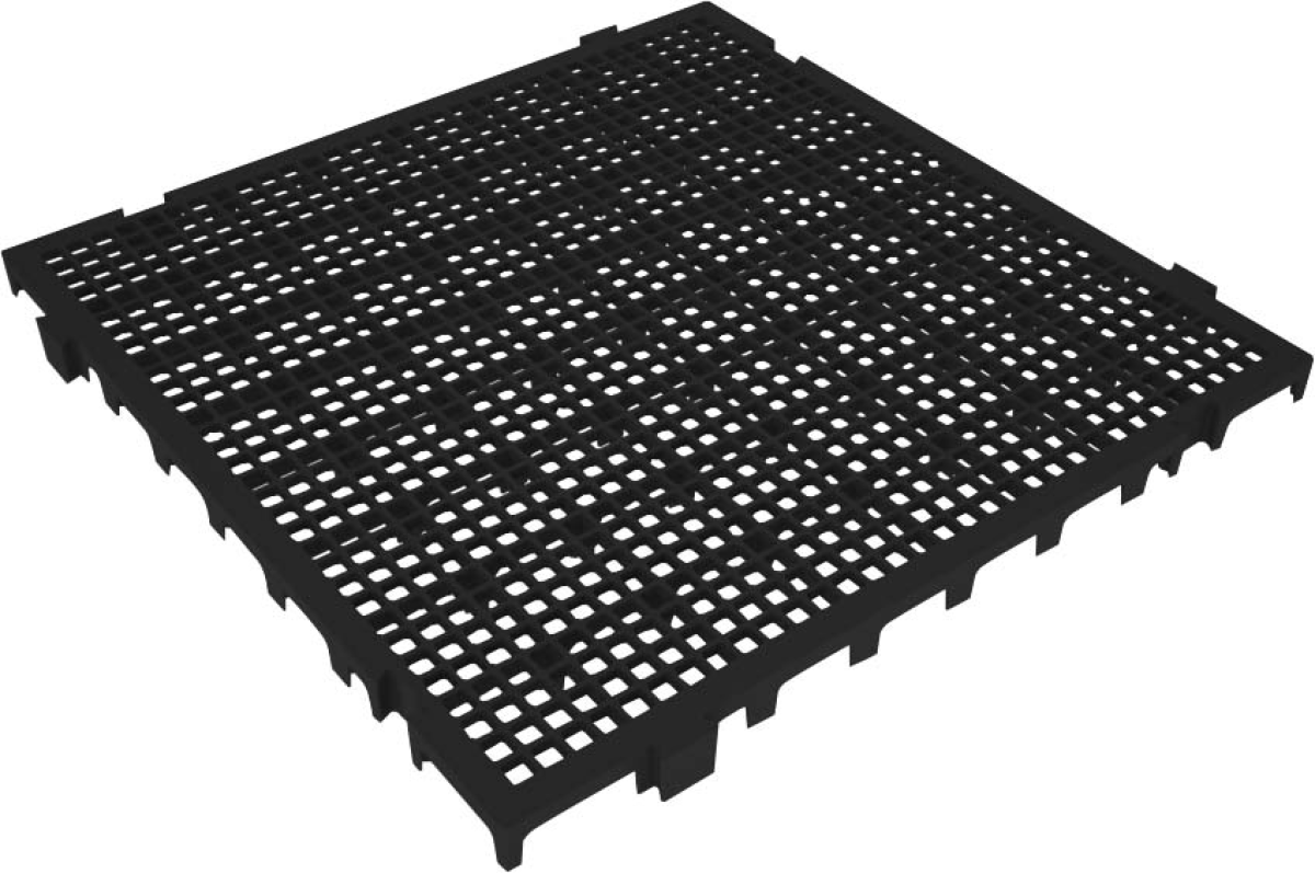 Piso Plástico Modular Vonder 500mm Preto