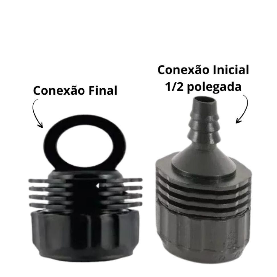Conexões Inicial e Final 12 Mangueira de Irrigação
