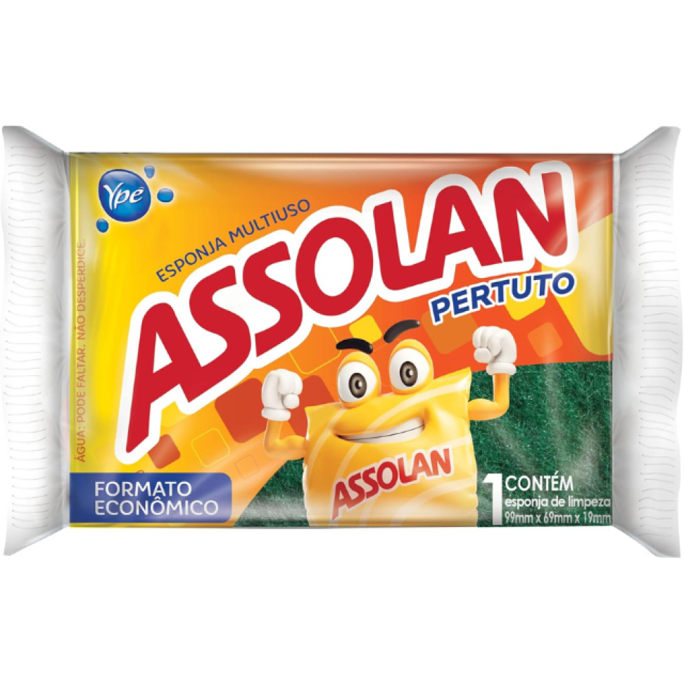 Esponja de Limpeza Assolan Dupla Face Multiuso