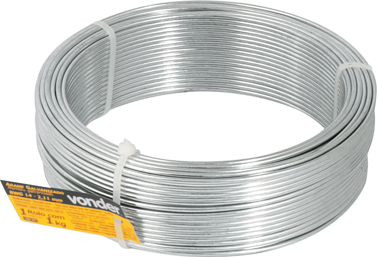 Arame Liso Galvanizado Vonder 14 BWG 2,11mm