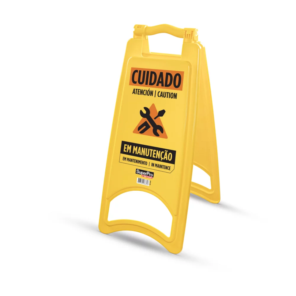 Placa Sinalizadora de Manutenção Bettanin Amarelo