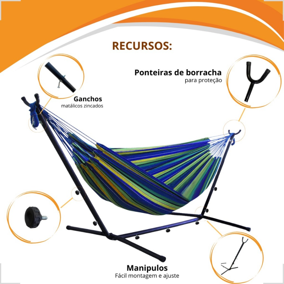 Suporte de Rede Móvel Descanso Em Aço Portátil Balanço