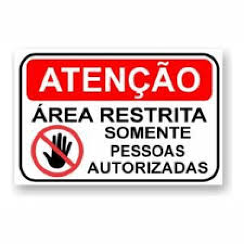 Plaquinha 15x20cm Área Restrita