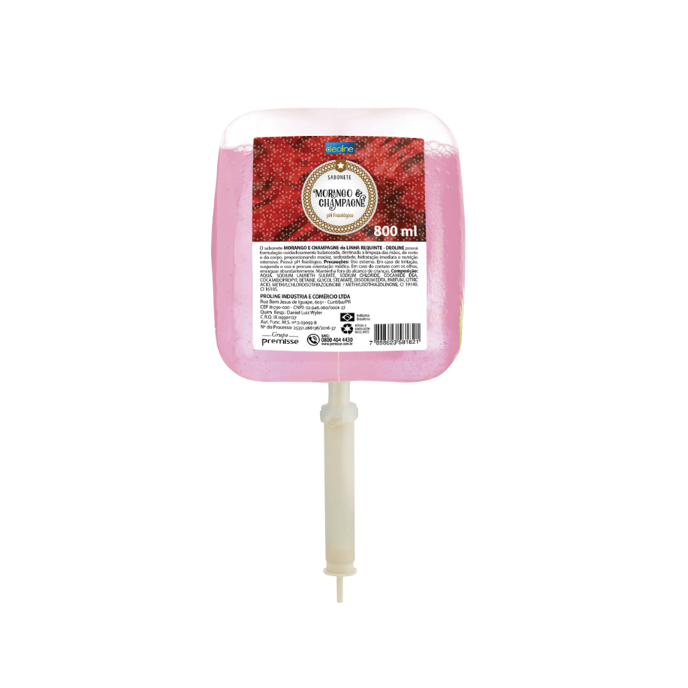 Sabonete para Dispenser Com Bico Morango/Champagnhe 800ml