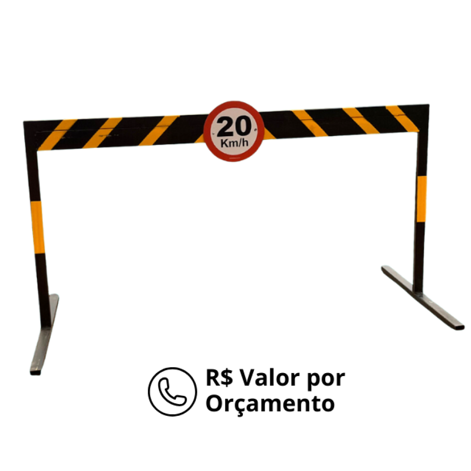 Cavalete Sinalizador em Aço Carbono Com Placa e Refletivo 02 x 1,05 m