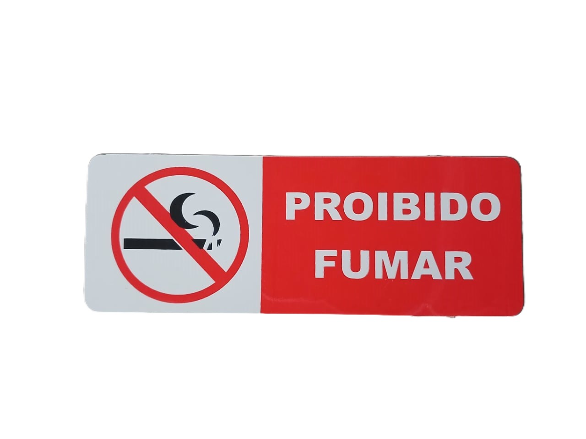 Plaquinha 19x7cm Proibido Fumar
