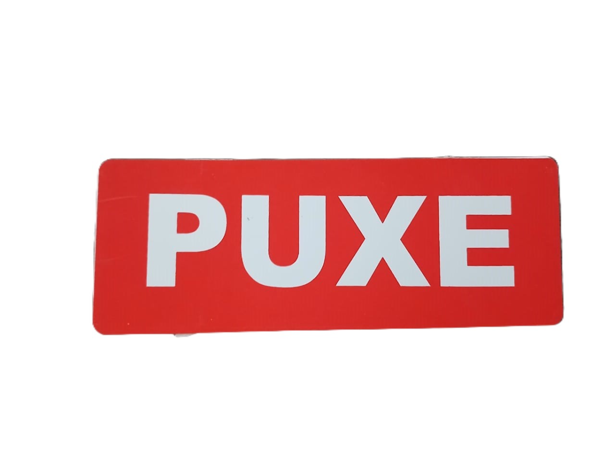Plaquinha 19x7cm Puxe