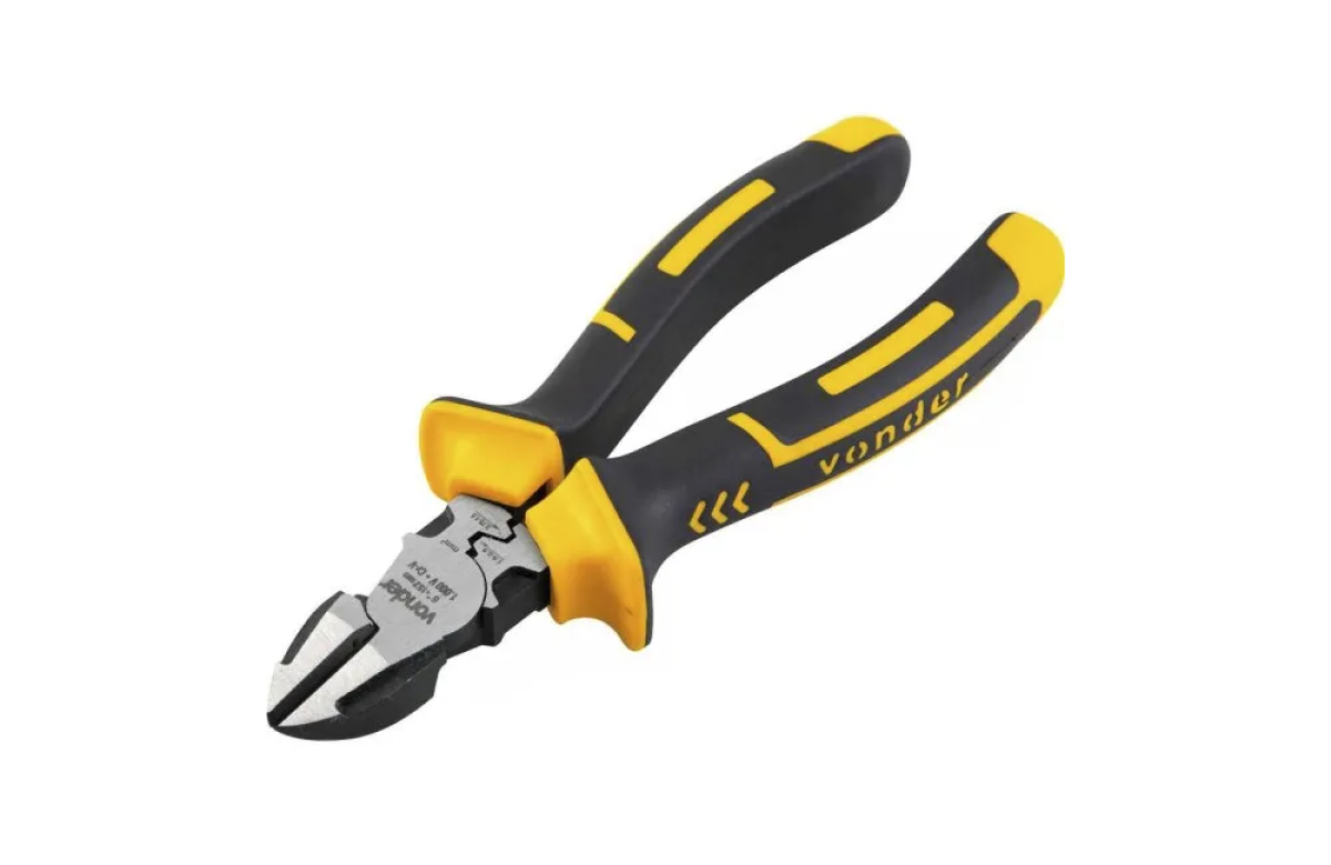 Alicate Corte Vonder Diagonal Amarelo Isolado 6"