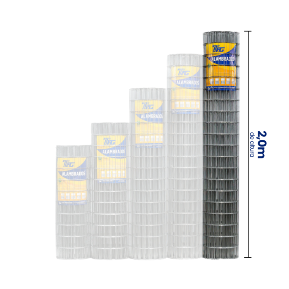 Tela Alambrado TAG M10 x 5cm Fio 1,9mm Alt 2,0m