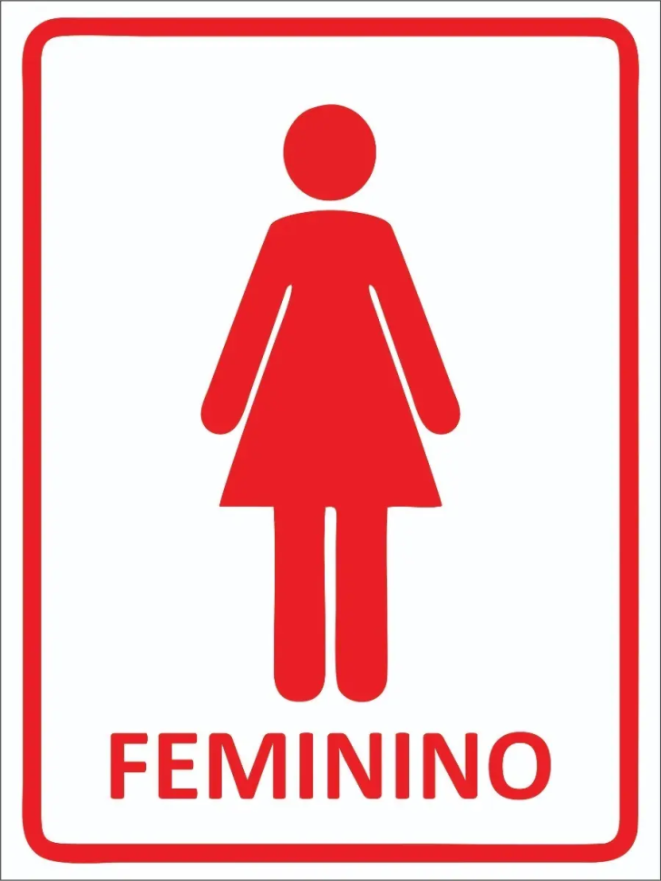 Plaquinha 15x20cm Banheiro Feminino