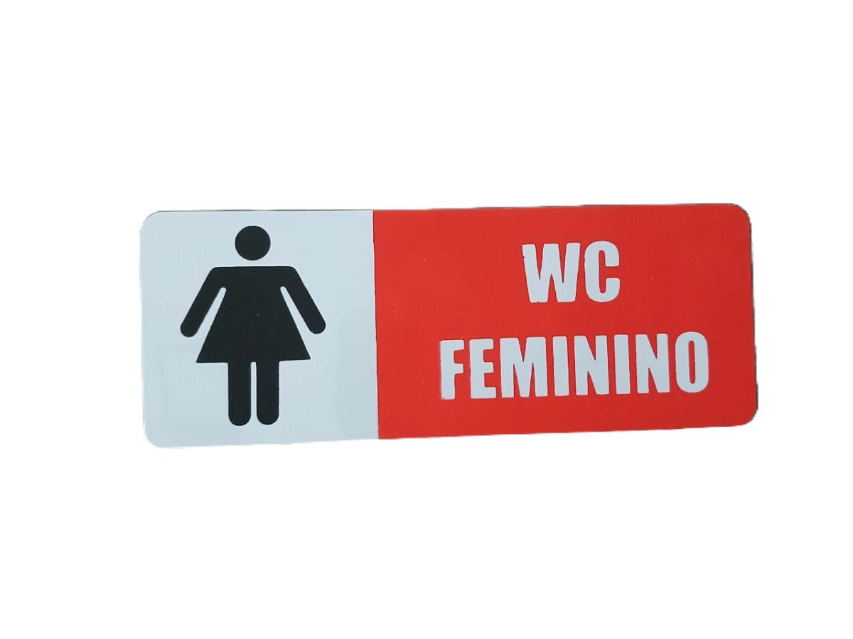 Plaquinha 19x7cm Wc Feminino