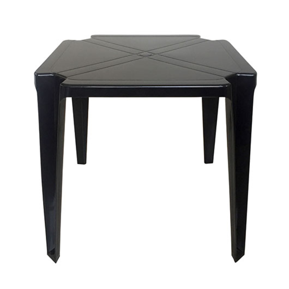 Mesa Plástica Arqplast Quadrada Preta 70 x 70cm