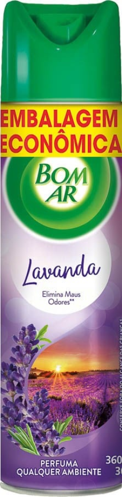 Purificador de Ar Aerosol Bom Ar 360ml Lavanda