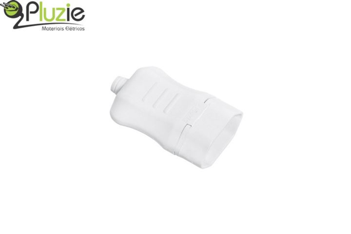 Plugue Femea Pluzie 2P+T 20A 250V Branco
