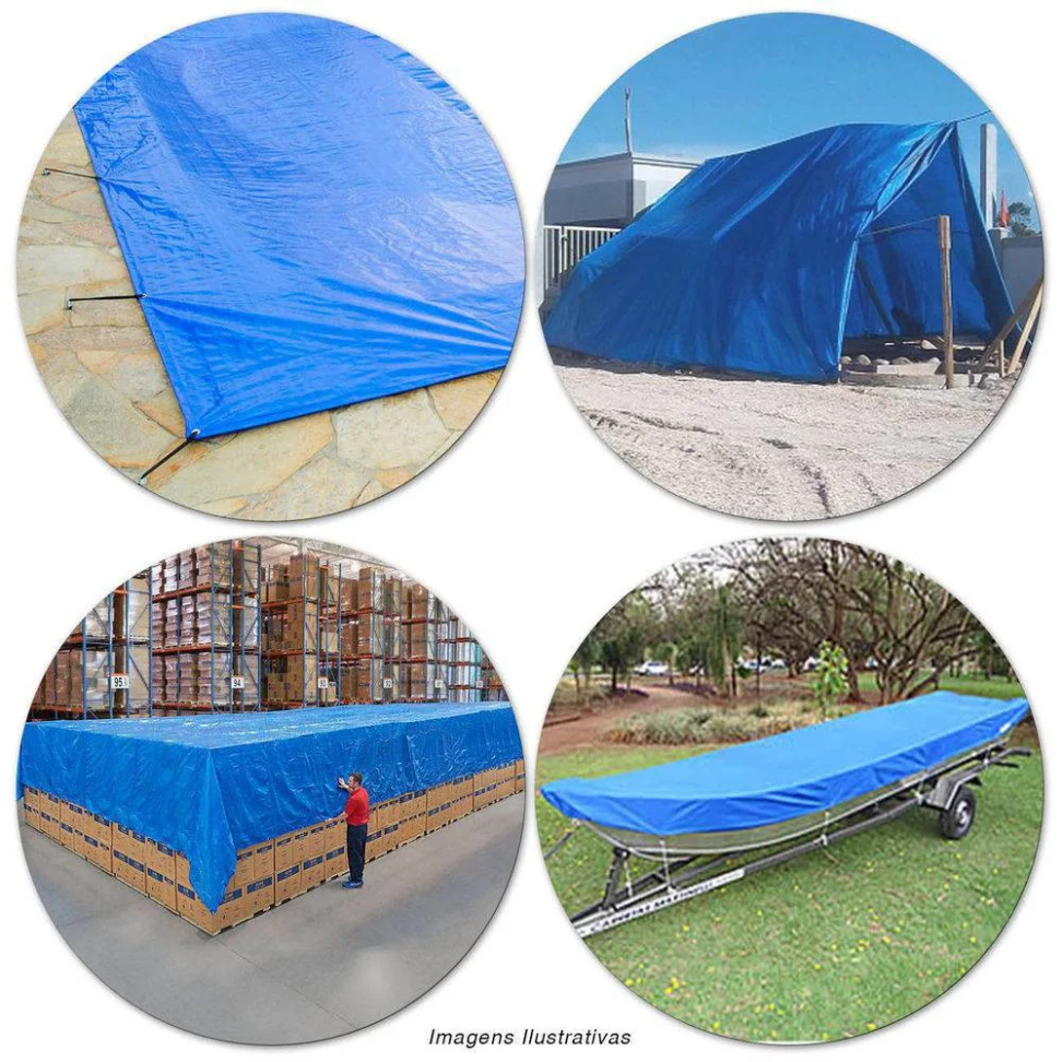 Lona de Polietileno Vonder Azul Com Ilhós 4 x 4m - #4