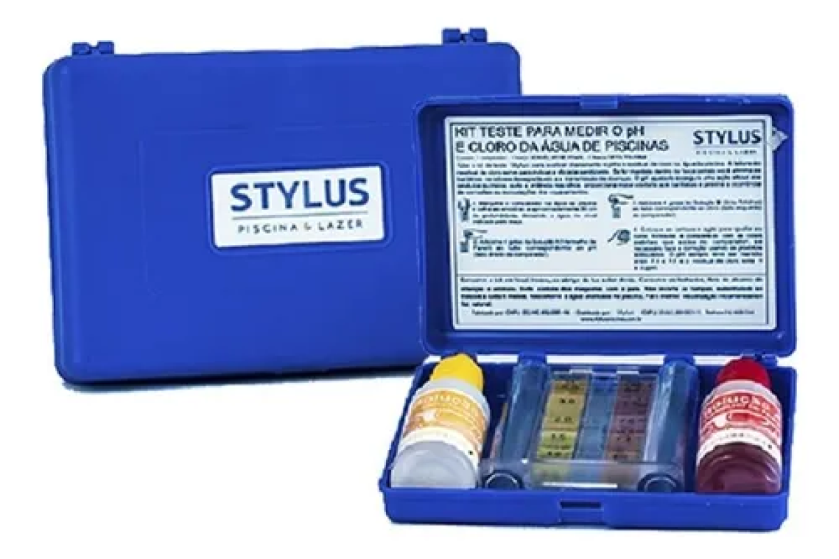 Kit Estojo Stylus Teste de Ph e Cloro - #3
