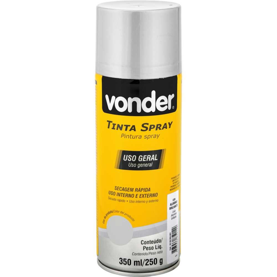 Tinta Spray Vonder Alumínio Uso Geral 350ml