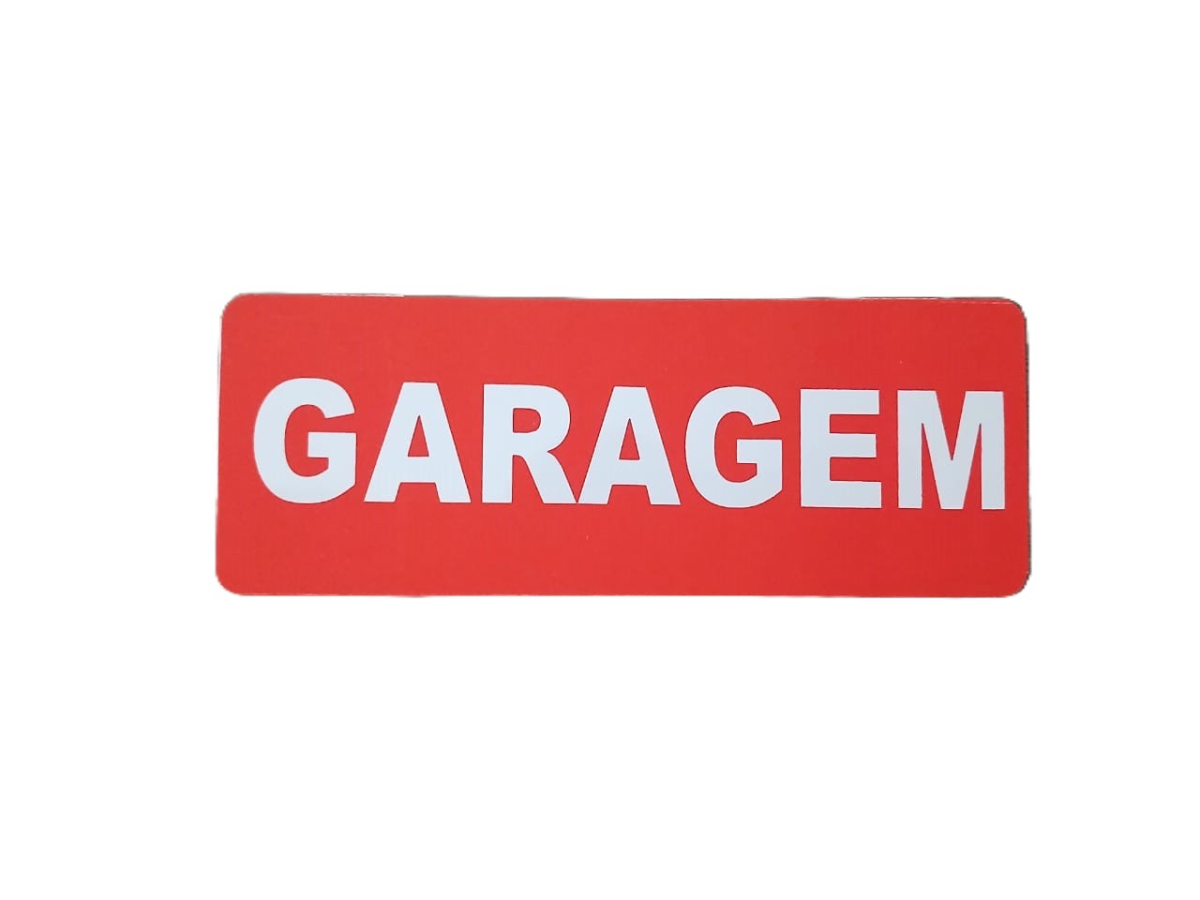 Plaquinha 19x7cm Garagem