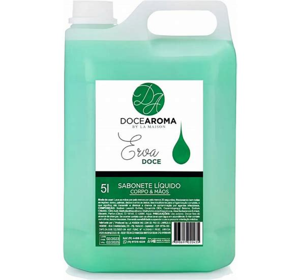 Sabonete Líquido Doce Aroma Galão 5L Erva Doce
