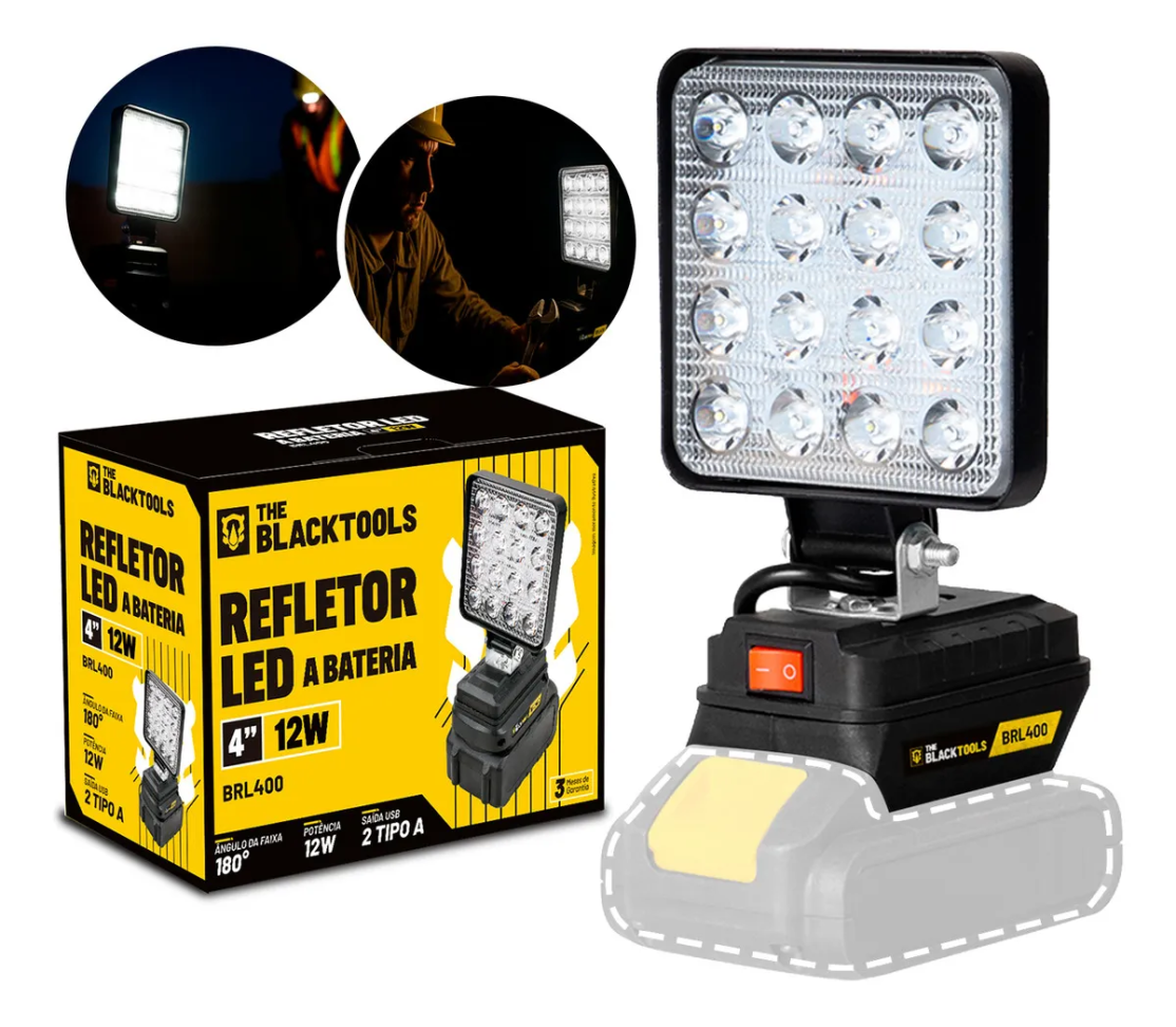 Lanterna Refletor Portátil Led 12w 6000k Led