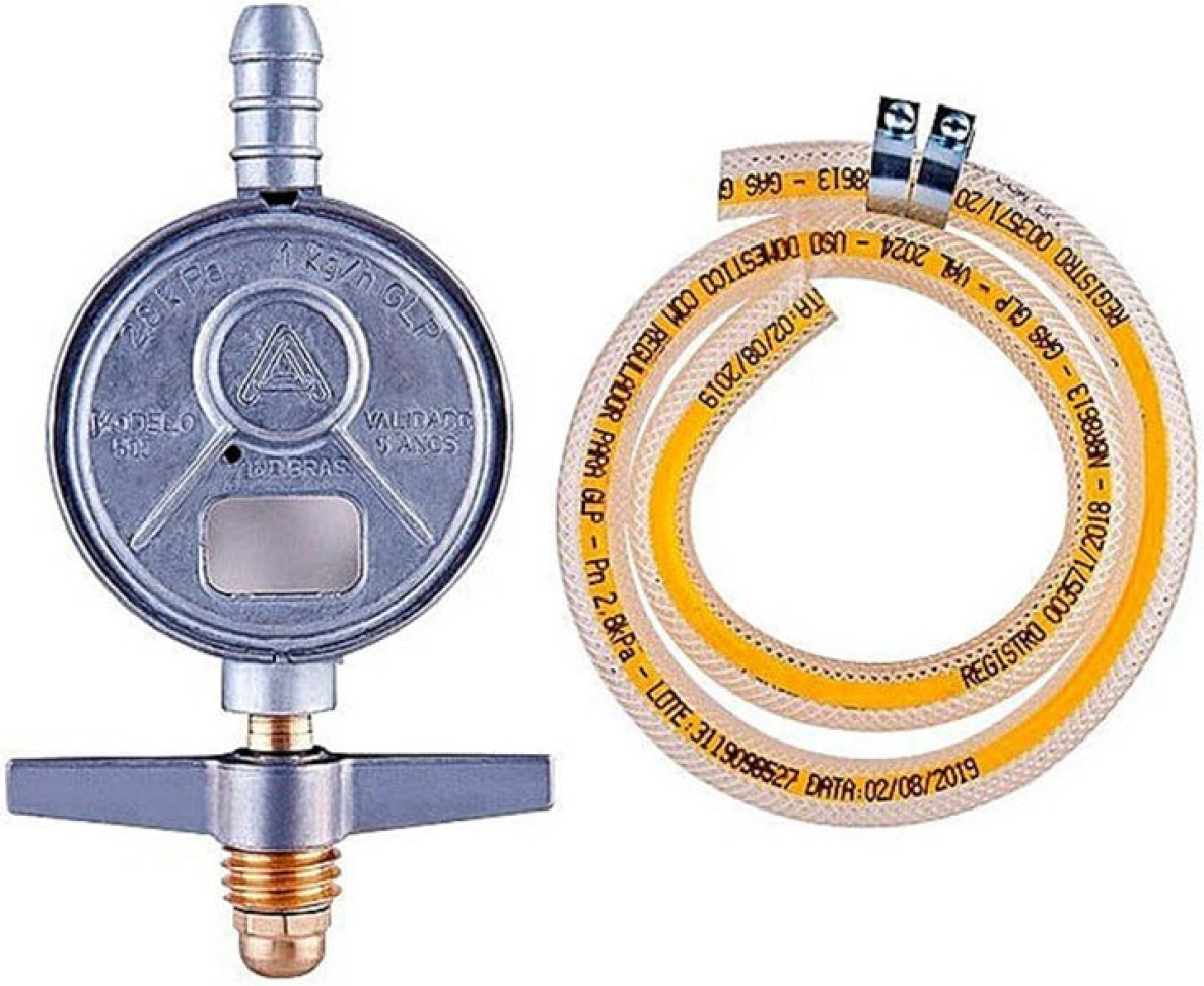 Registro para Gás Aliança 504/1 Mangueira PVC 80cm