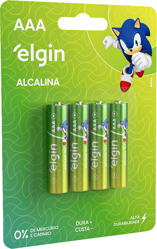 Pilha Elgin Alcalina Blister AAA C/4