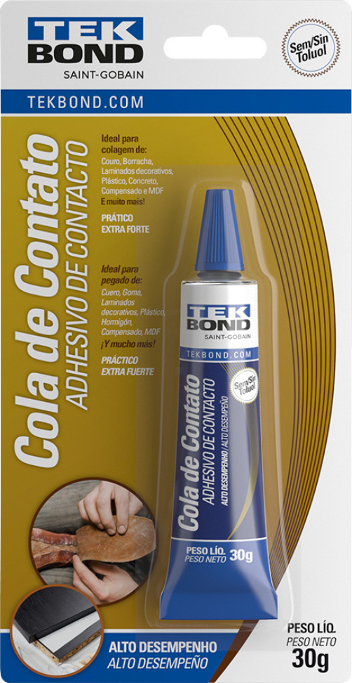Cola de Contato TekBond Bisnaga 30g Amarelado