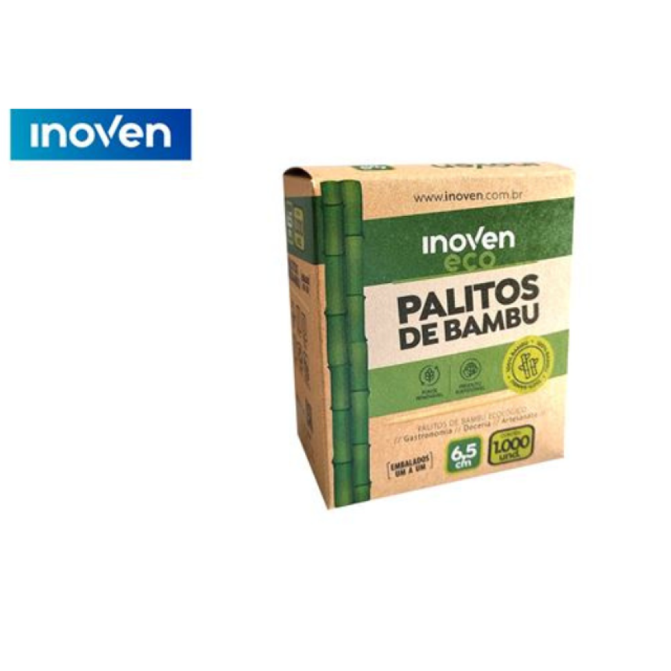 Palito de Dente Inoven Bambu Embalado 6,5cm C/1000