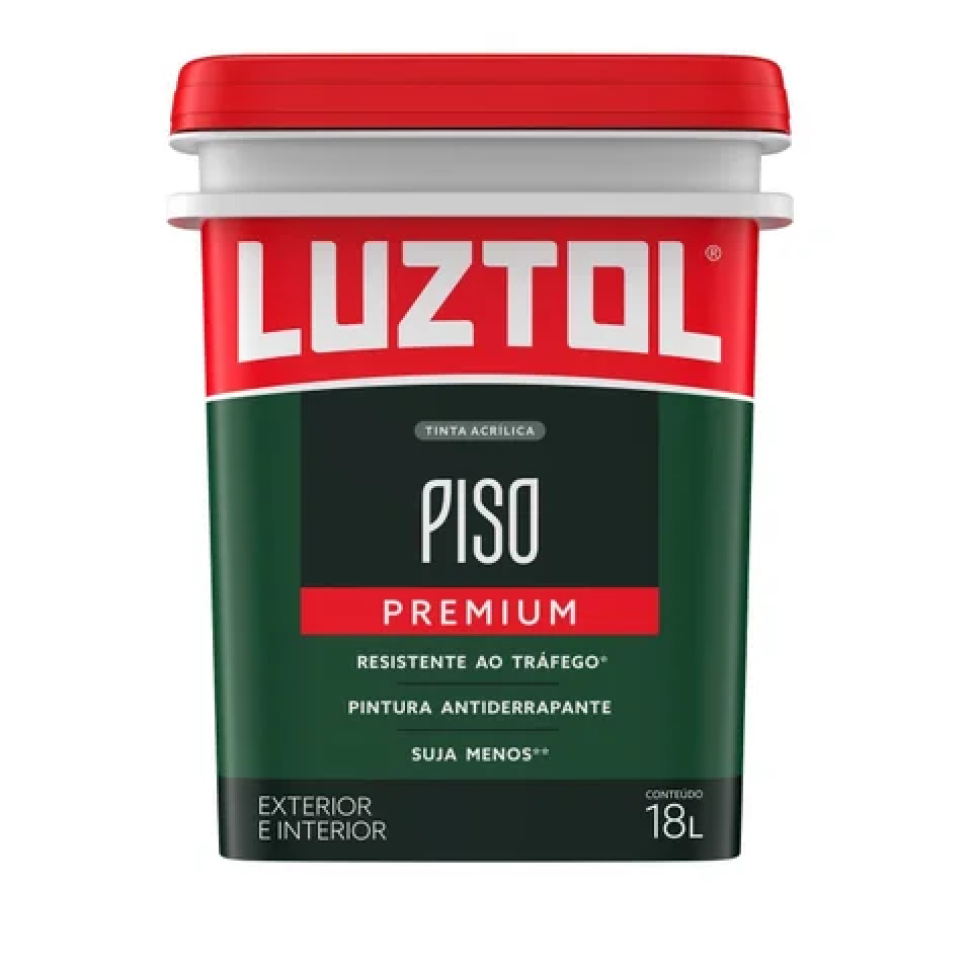 Tinta Acrílica Luztol Premium Piso Amarelo Fosca 18L