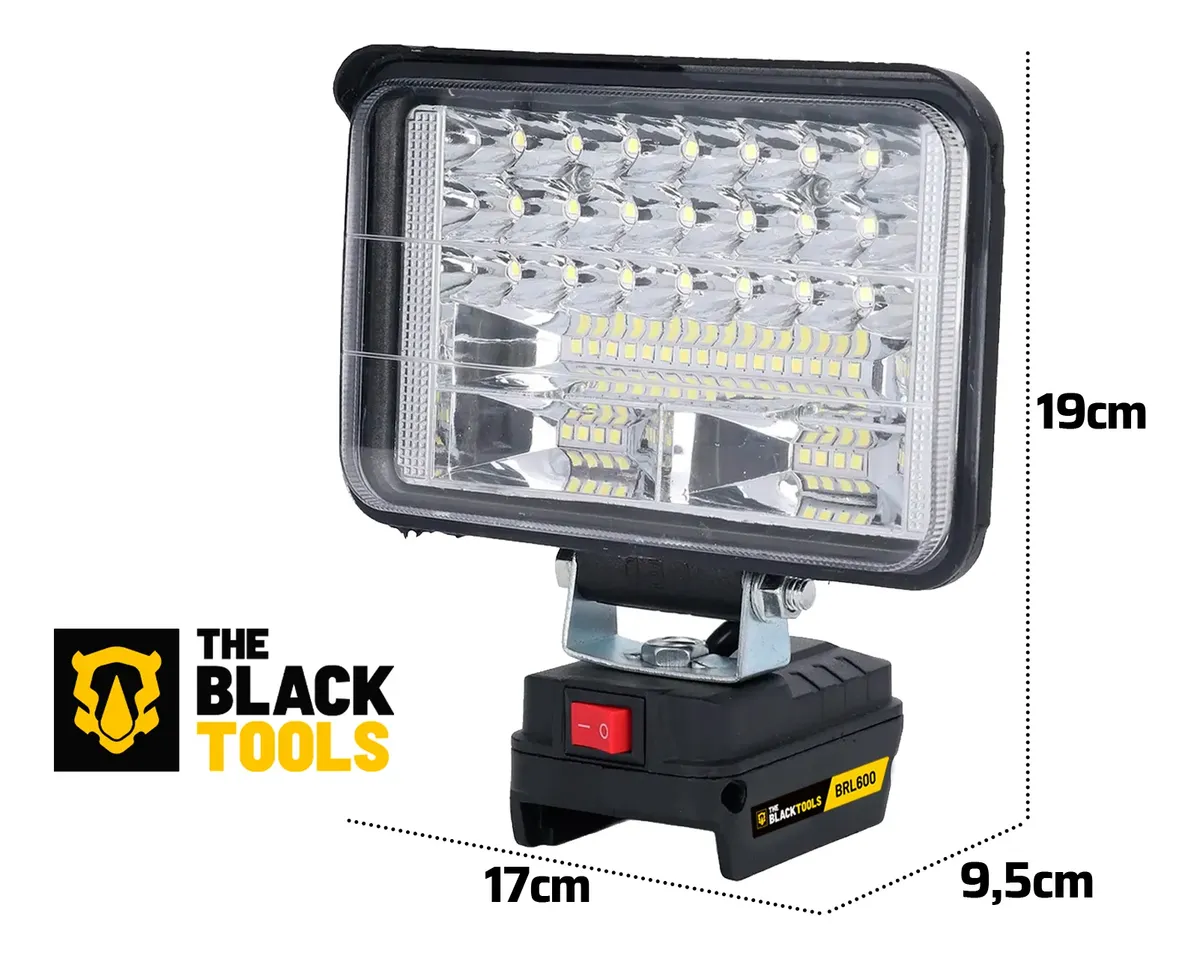 Lanterna Refletor Portátil Led 18w 6000k Led Com Bateria