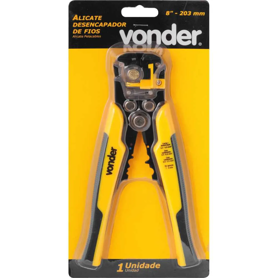 Alicate Desencapador de Fios Automático Vonder 8"