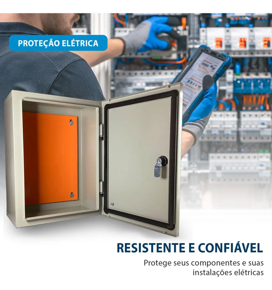 Caixa Comando Hermética Autack 30 x 20 x 20 cm IP54 Aço