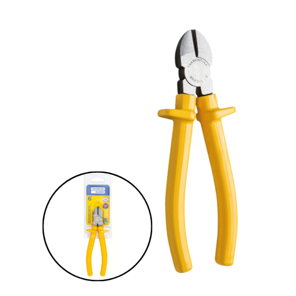 Alicate Corte Diagonal Tramontina Amarelo 6"