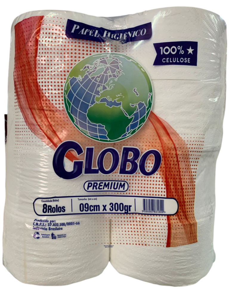 Papel Higiênico Rolão Globo Premium 09 x 300gr Cod. 314 - #3