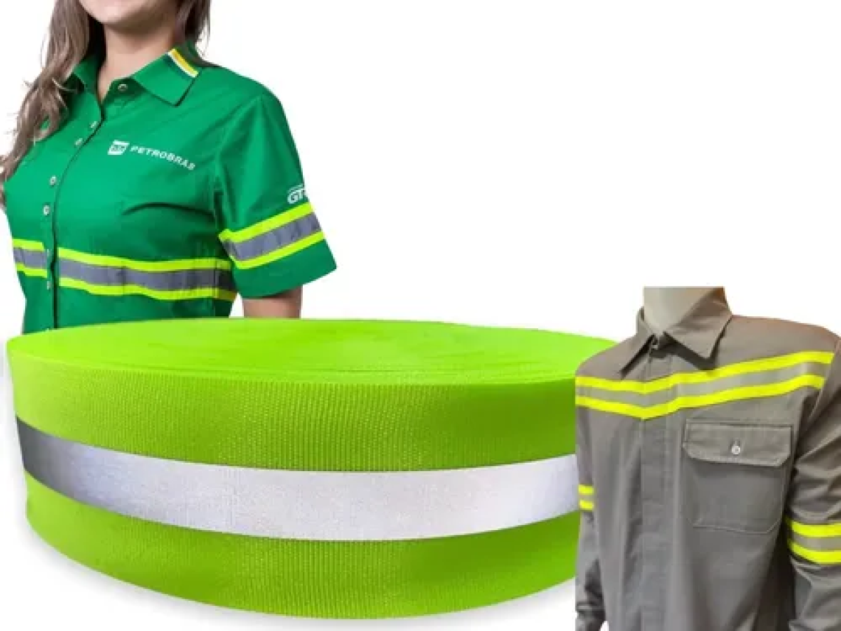 Faixa Refletiva Uniforme 5cm Fluorescente Verde (metro)