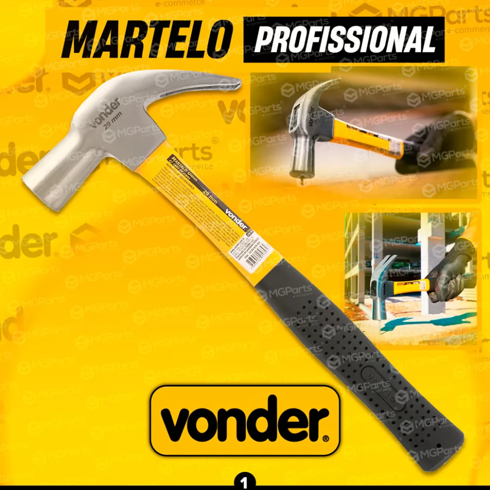 Martelo de Unha Vonder Cabo de Fibra 20mm - #3