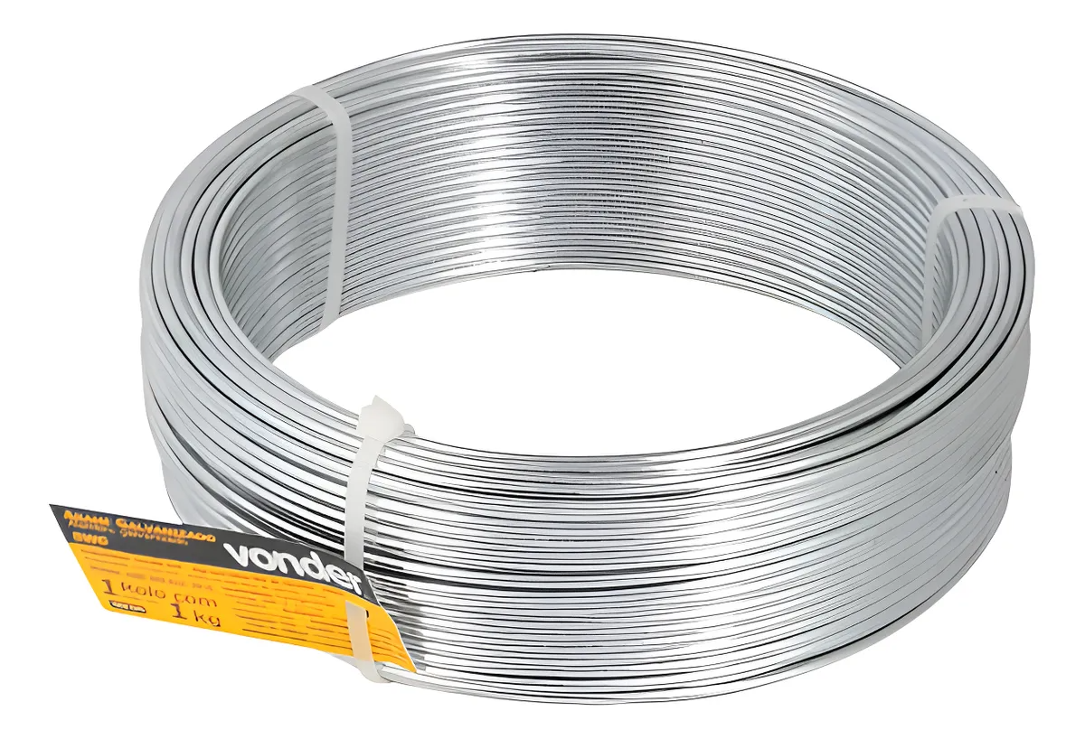 Arame Liso Galvanizado Vonder 18 BWG 1,24mm 1kg 106m