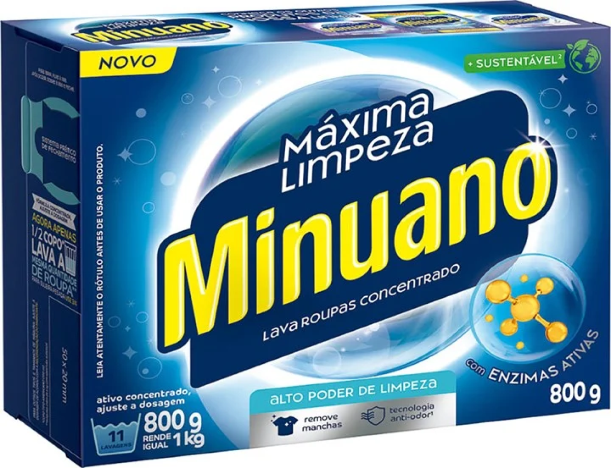 Sabão em Pó Minuano Azul 800g
