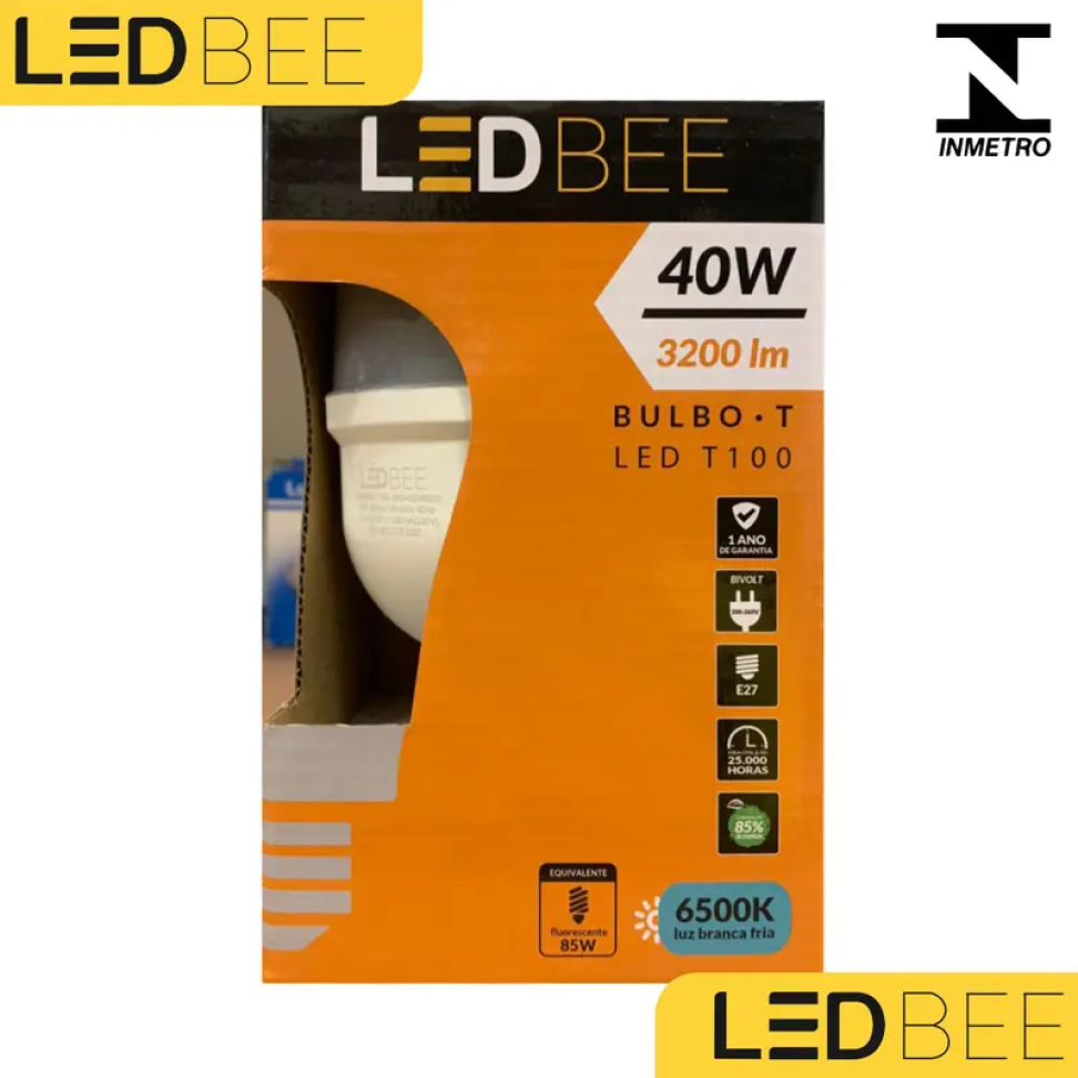 Lâmpada Bulbo 40w Luz Branca Ledbee Alta Potência 6500k