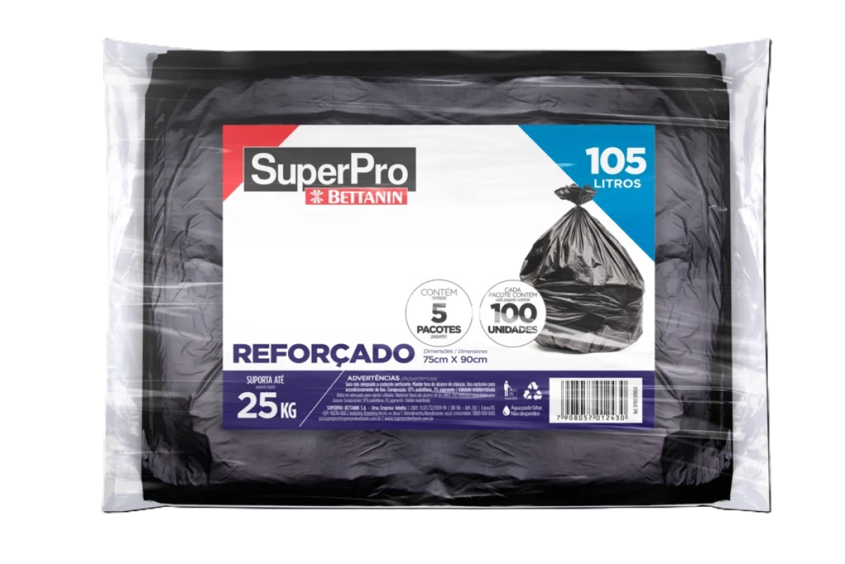 Saco para Lixo Bomlixo 100L Preto Pacote C/5
