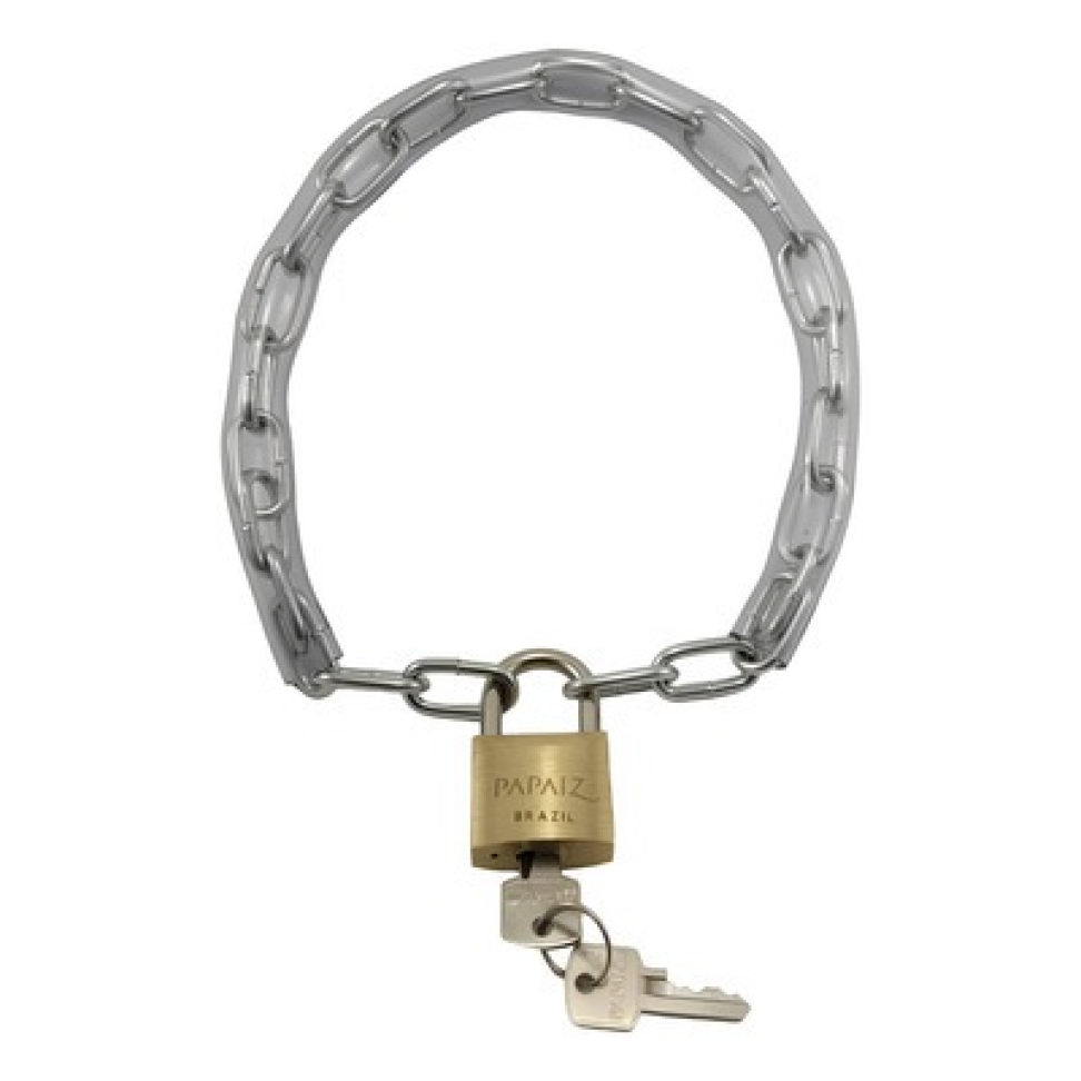 Corrente Encapada Cristal com Cadeado 20mm 2 Chaves