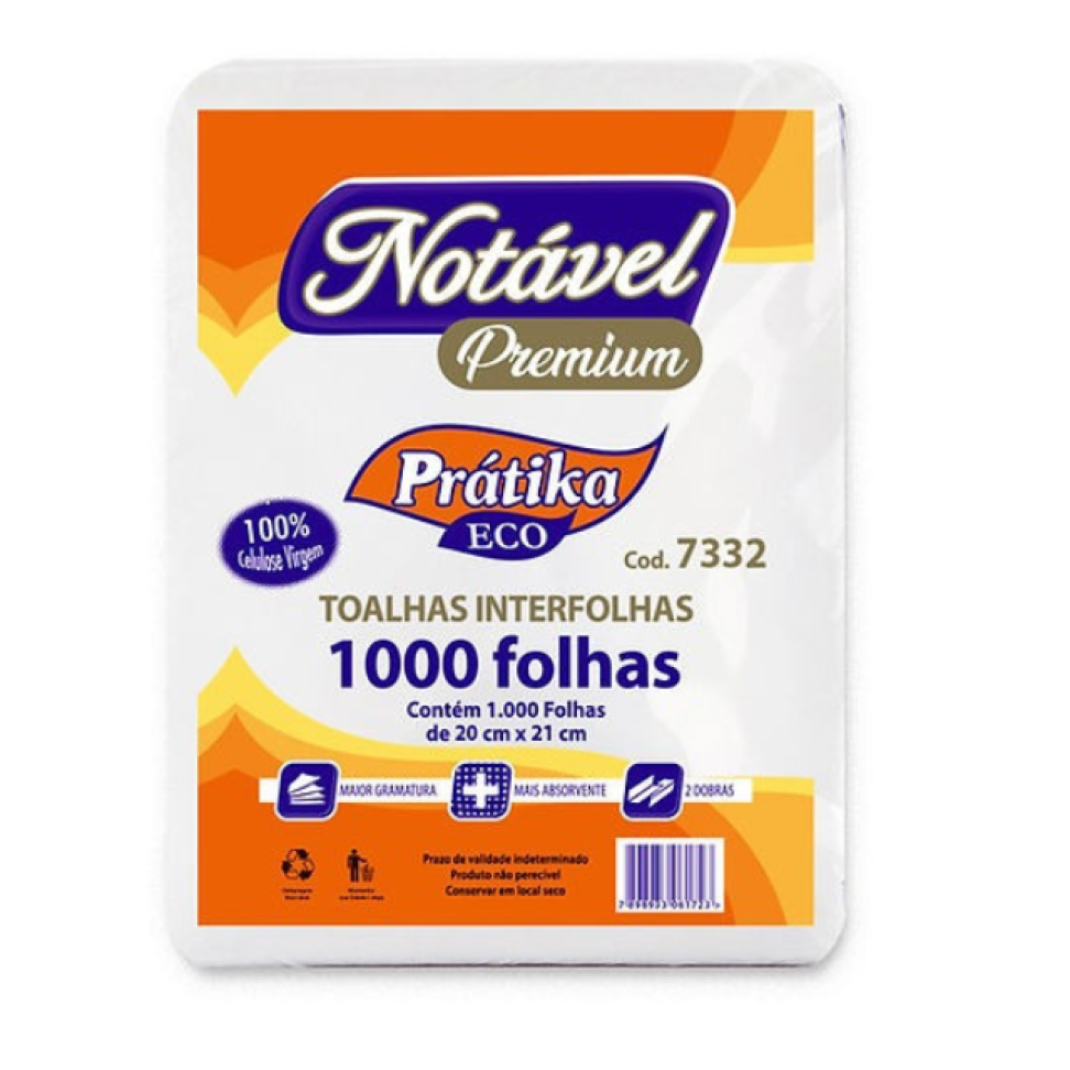 Toalha de Papel Notável Premium Cod.7332 1000fls 20 x 21cm