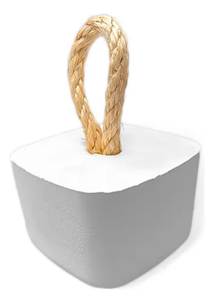Aparador de Peso Concreto Quadrado Revestido com Sisal 1.7 Kg