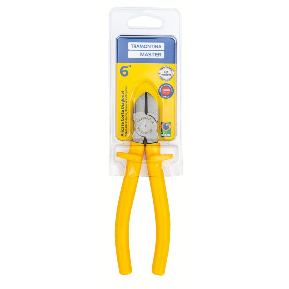 Alicate Corte Diagonal Tramontina Amarelo 6" - #3
