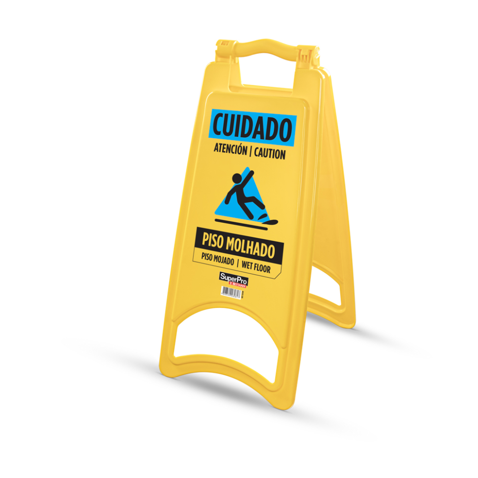Placa Sinalizadora de Piso Molhado Bettanin Amarelo